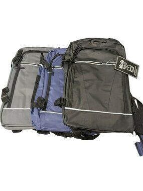 Moda West Backpack 18" Reflective Stripe Front Zipper Pocket Adjustable Straps
